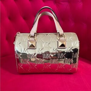 Michael Kors Metallic Gold Embossed Mini bag